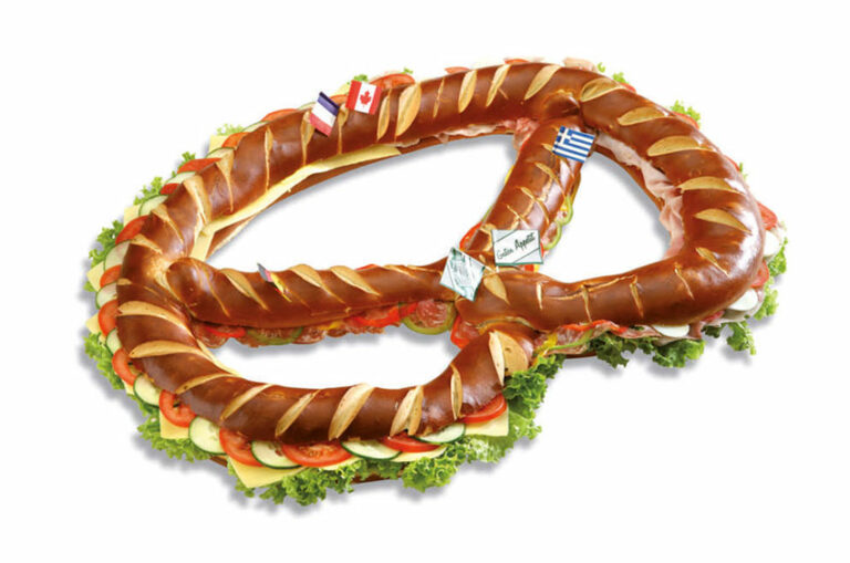 Riesenbretzel, herzhaft belegt